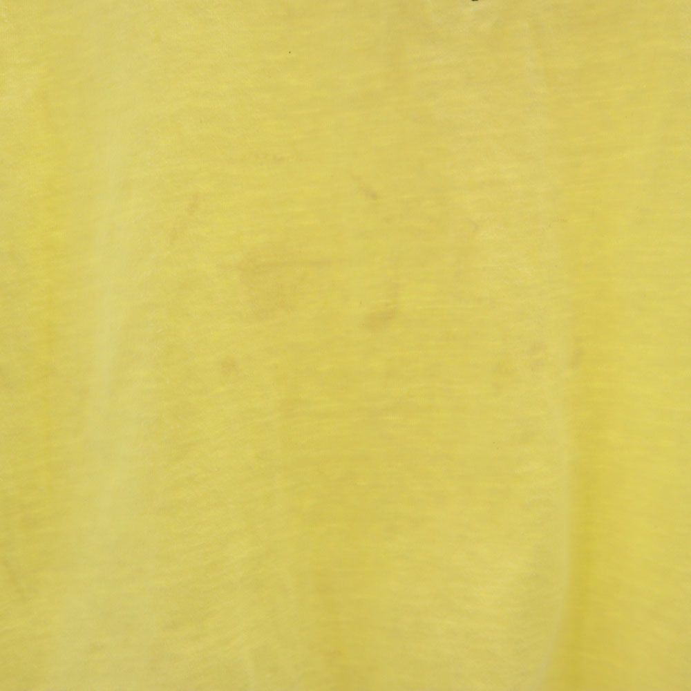 Hanes 70s Made in USA Vintage Print Short sleeve T-shirt M 38-40 yellow Men's Used