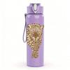 1PC Vintage Leopard Head Print 750ml Color Plastic Sports Water Bottle Leakproof Flip Straw Lid Suitable for Sports Office Home Use