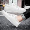 Sneaker Herrenschuhe Echtes Leder Herren Freizeitschuhe Flache Herrenschuhe Neue Schwarz-Weiße Sneaker Herren Tenis Masculino Skateboard