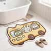 Cartoon Animal Alien-Shaped Plush Rug, Bedroom Bedside Carpet, Absorbent and Non-Slip Bathroom Mat, Home Decor