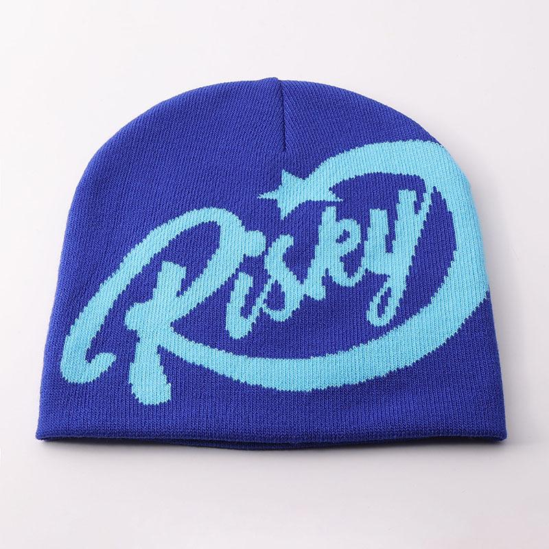 European and American jacquard knitted hat American men's and women's street pullover hat Warm hip-hop trendy cold hat Wool hat