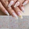 1 Sheet 3D Spring Flower Series Nail Stickers Colorful Rose Bouquet Nail Decal Self-Adhesive Daisy Ribbon Bow Manicure Sticker