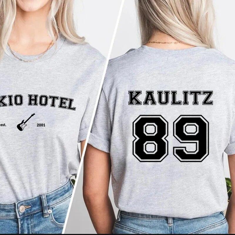 Tokio Hotel T-shirts Kaulitz 89 Tshirt Band Music Tee Shirt Cotton Short Sleeve Streetwear Women Unisex Top Female Tees Oversized Unisex
