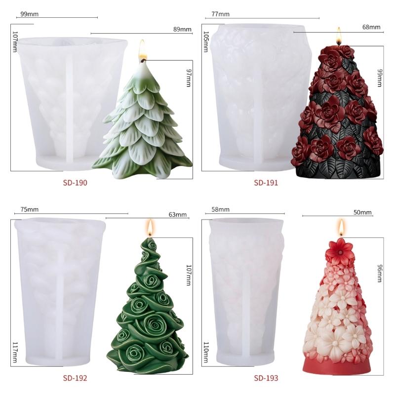 Christmas Tree Silicones Mould Ornament Molds Scented Candle Molds Casting Mould Epoxy Resin Molds Craft Supplies
