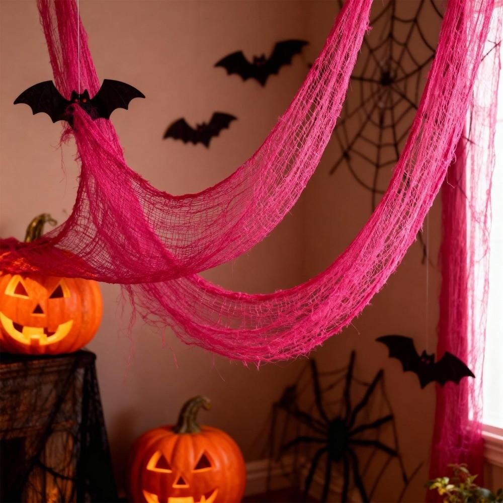 Reusable Halloween Gauze 76x183cm Spooky Mesh Gauze Scene Prop Creepy Gauze Cloth Doorway Wall