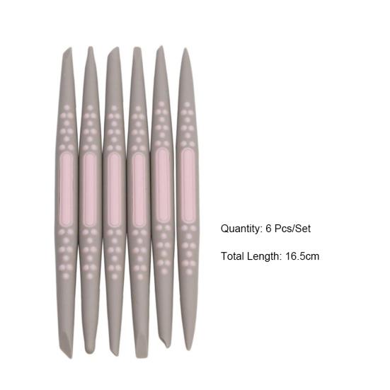 6 ks/sada Fondán Cukr Měkké špičky Tvarovače Dort Květina Modelování Řemeslná hlína Nástroj