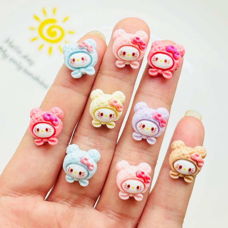 30 Pcs New Cute Mini Resin Cartoon Animal Kitten Series Flatback Ornament Jewelry Making Manicure Hairwear Accessories A128