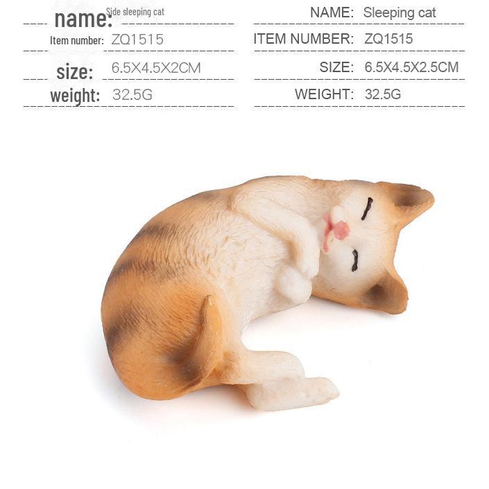 Seashell Cat Figurine: Realistic Kitten Toy Model