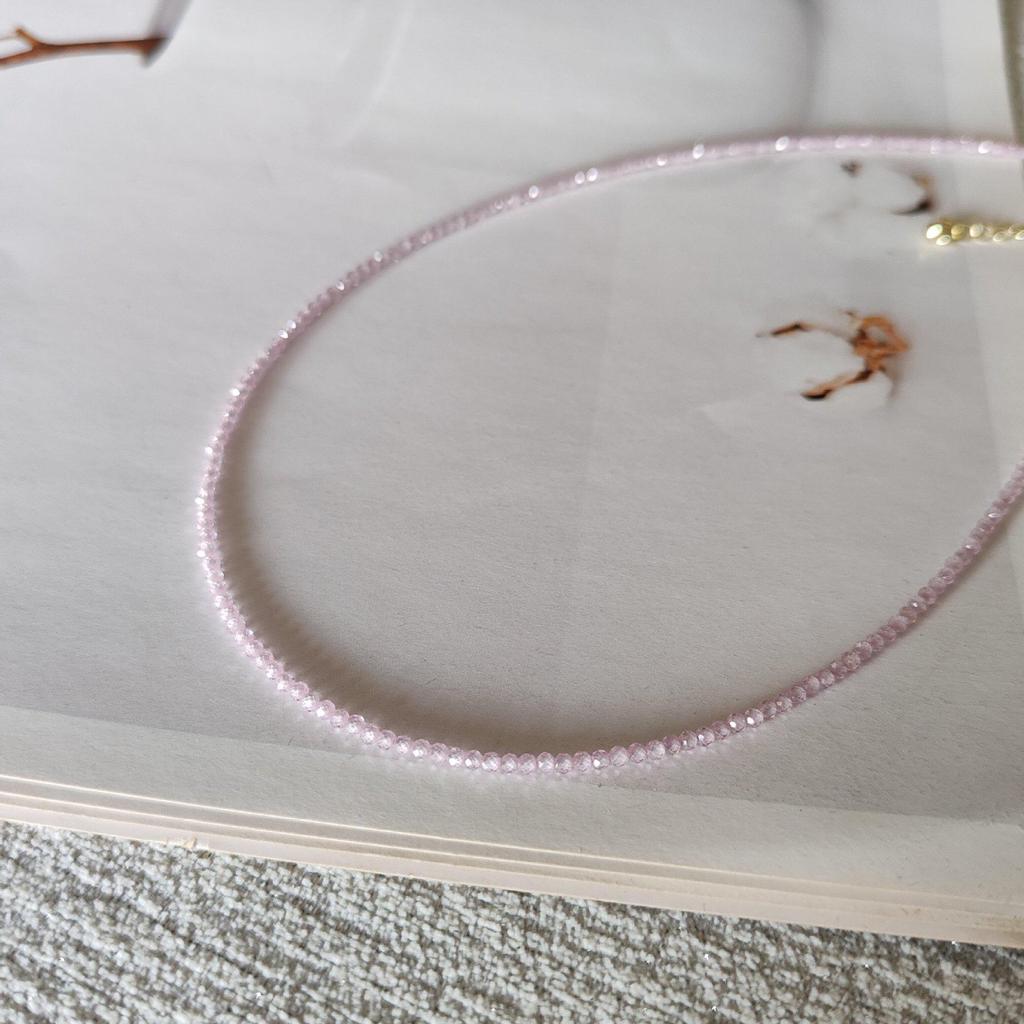 Delicate Japanese-Korean Zircon Beaded Crystal Necklace: Versatile Summer Accessory