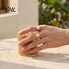 Colorful Crystal Ring Set 13Pcs Gold Plated with Gemstone Embellishments, Fashion Minimalist Accessories Stackable Rings for Women, Trendy Jewelry