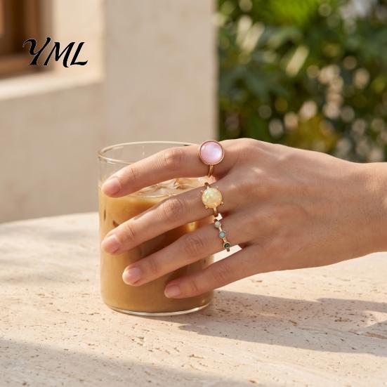 Colorful Crystal Ring Set 13Pcs Gold Plated with Gemstone Embellishments, Fashion Minimalist Accessories Stackable Rings for Women, Trendy Jewelry