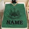 Custom Name Newcastle United Flannel Blanket, High Quality Comfortable for All Seasons, Home Decor, Warmth and Comfort