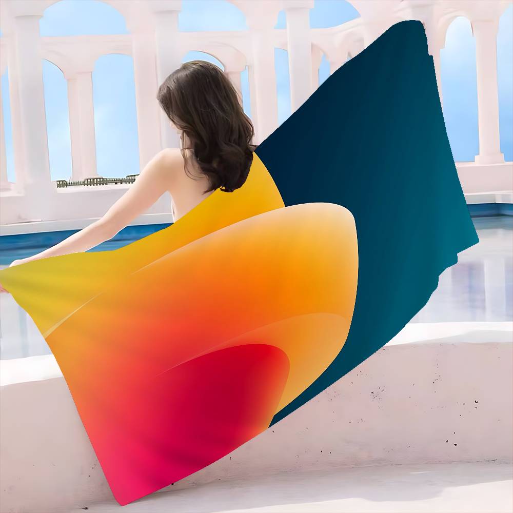 R-Repsols Microfiber Blanket Quick Drying Beach Towels Oversized Printing Super Absorbent Pool Towel Blanket