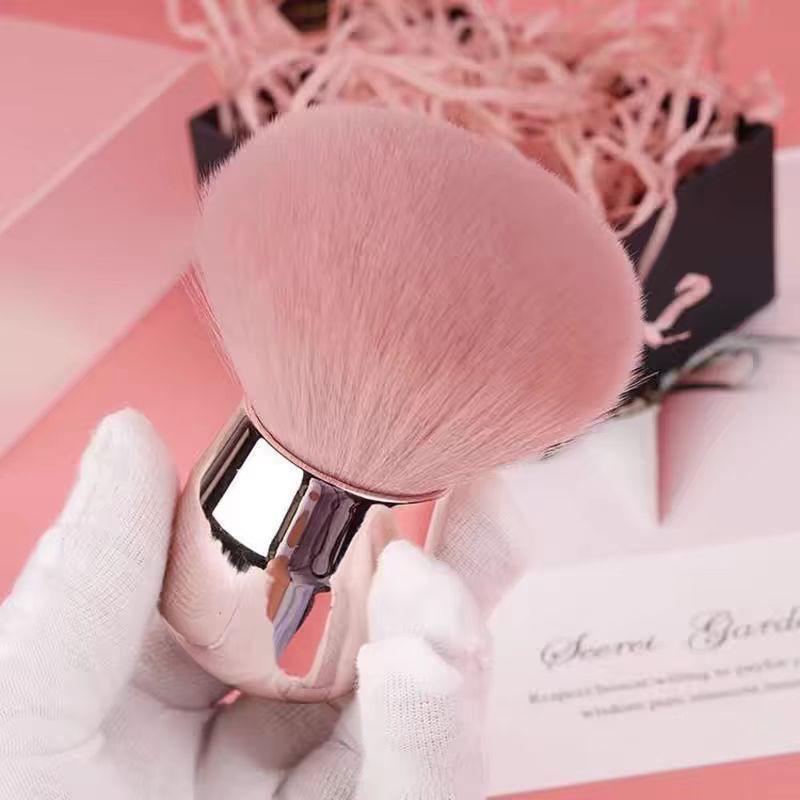Mushroom Head Retractable Loose Powder & Blush Brush - Beauty Makeup Tool