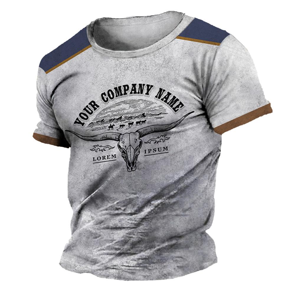 Vintage Yellowstone 3d Printing Harajuku Short Sleeve Tee Casual Streetwear Loose Pullover Men's T-shirts