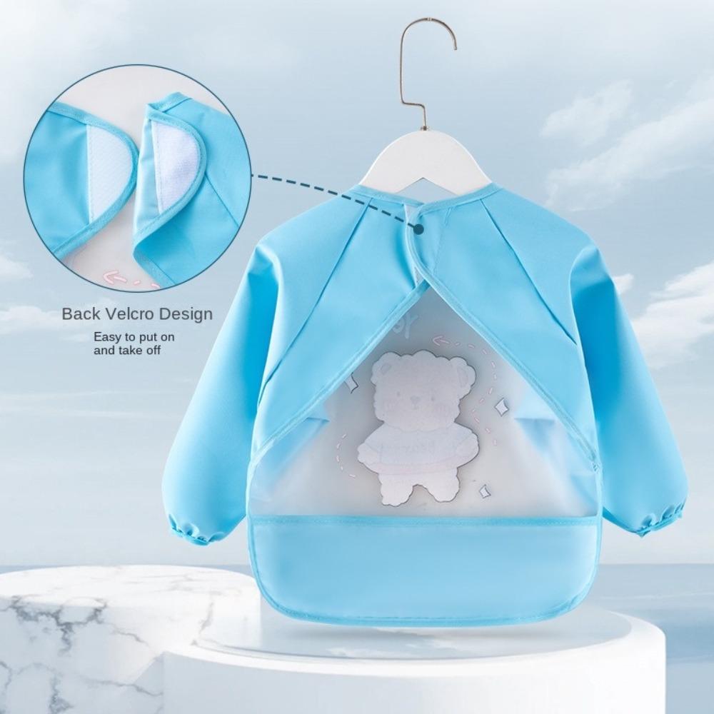 Long Sleeved Saliva Towel Burp Apron Waterproof Baby Bib Burp Clothes Baby Feeding Bib  Children