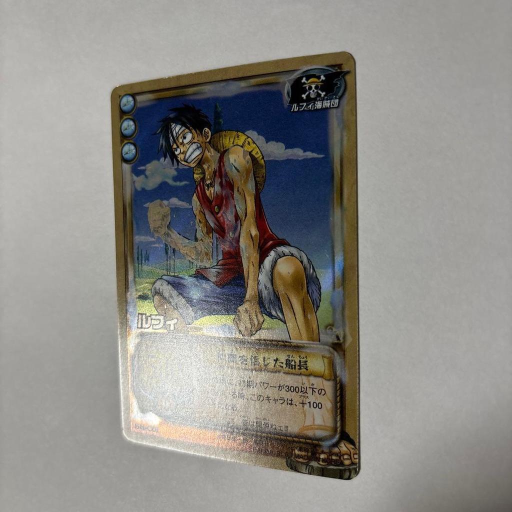 Used Old One Piece Carddass "Shadows of Heroes' Ships" Luffy Holo (with bonus)