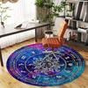 1pc Astrology Zodiac Round Chair Mat Area Rug - Non-Slip, Floor Mat for Office, Bedroom, and Indoor Decor C1125418