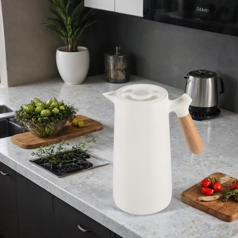 Gut-1L Glas-Einsatz Vakuumflasche Heißwasserkrug Zuhause Büro Isolierung Auslaufsicher Heißwasserkanne Für Kaffee Tee Thermisch