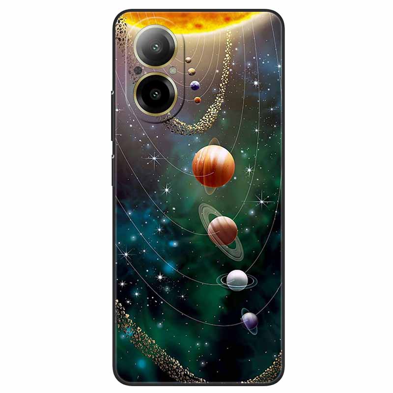For Realme C67 4G Case Animals Painted Black TPU Silicone Soft Bumpers for RealmeC67 4G C 67 RMX3890 Phone Covers Wolf Cool Bags