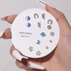 Korean version of small stud earrings, exquisite 1 pair of stud earrings a week, simple color dripping small earrings, love zircon stud earrings.