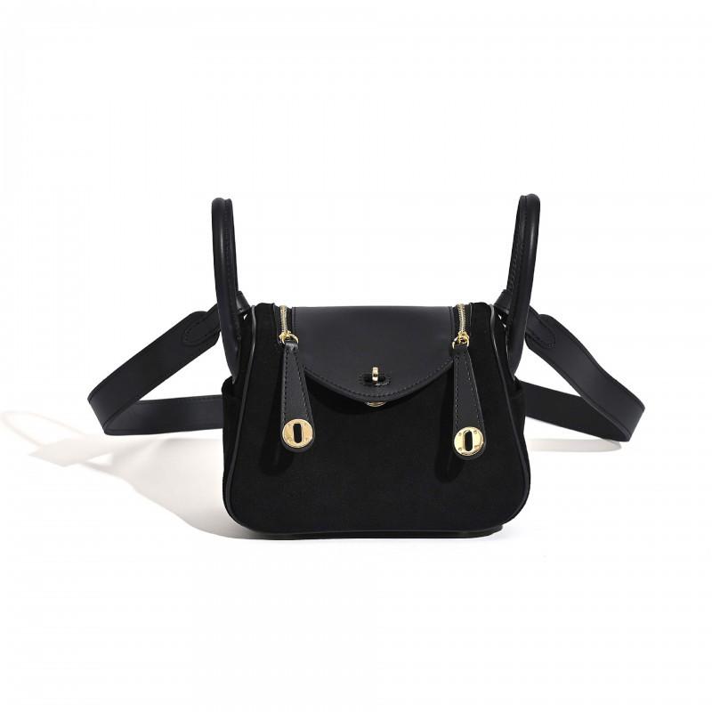 2025 Women's Bag First-layer Cowhide Lindi Matte Leather Large-capacity Fashionable Commuter Doctor Shoulder