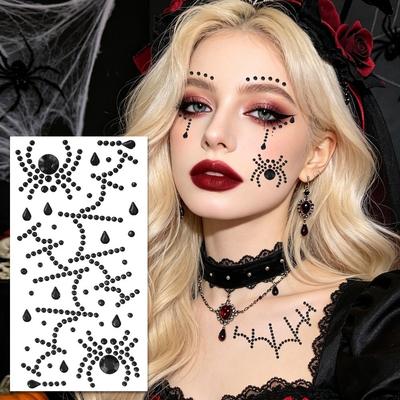 Autocolant Tatuaj Cristal Machiaj Piatră Prețioasă Față Autocolant Petrecere Halloween
