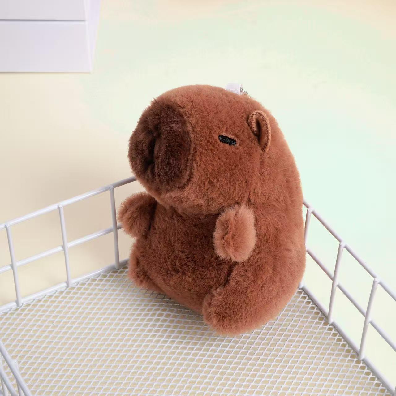 Adorable Capybara Plush Doll & Backpack Keychain 11 cm