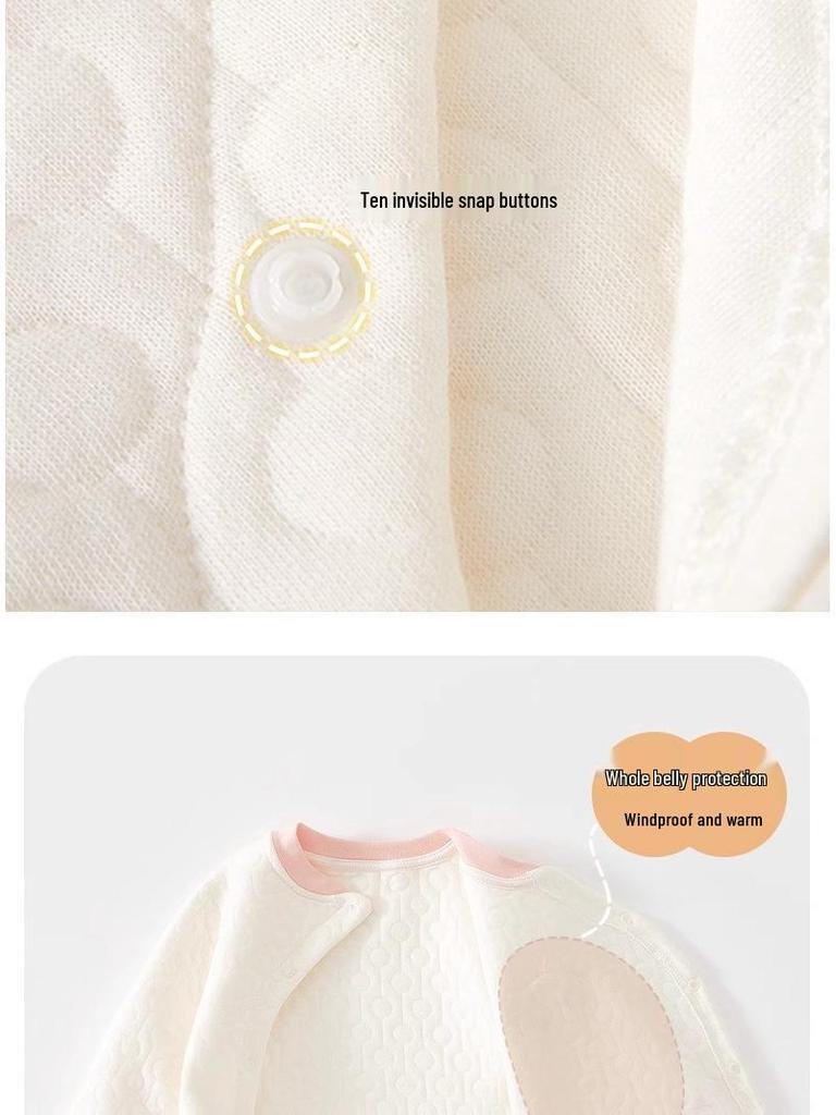 Jingqi Baby Autumn High-Waist Warm Cotton Clothes Set for Boys and Girls