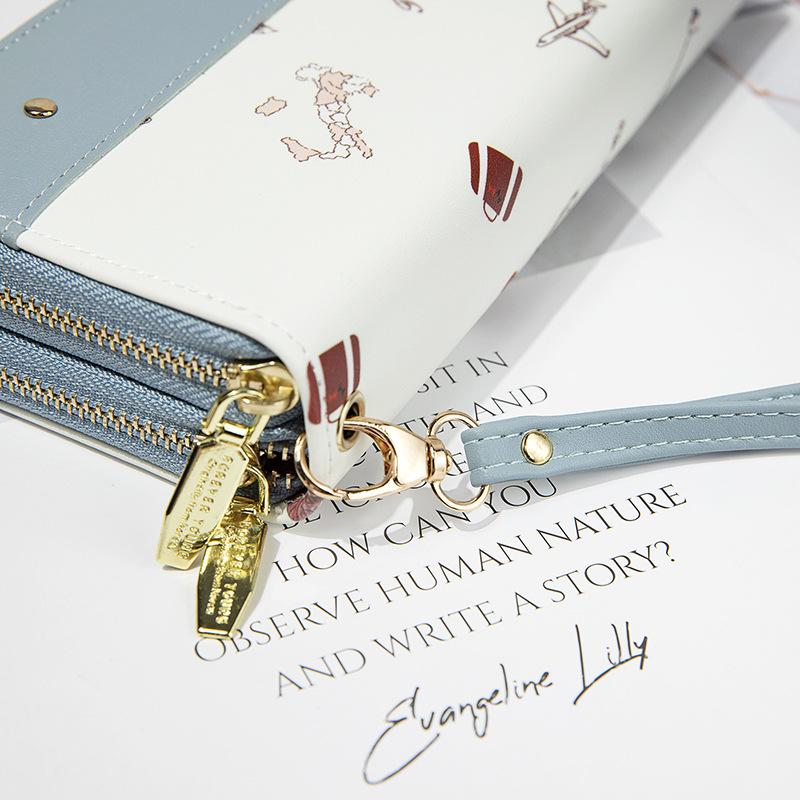 Damen Geldbörsen Süßer Stil Doppel-Reißverschluss Clutch - Geldbörse, Kartenhalter & Münzfach