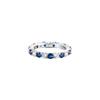 S925 Sterling Silver High Carbon Diamond Eternity Ring - Women's Simple Stackable Full Diamond Design