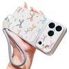 Pink Bowknots Floral Leather Lanyard Case For iPhone 18 Pro Max 17 16 15 14 13 Pro Max Luxury Hybrid TPU+PU Anti-skid Soft Phone Cover