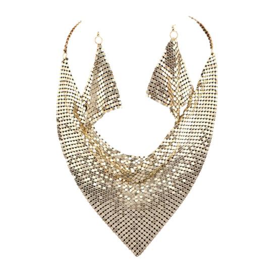 2Pcs/Set Women Necklace Earrings Set Leopard Print Sparkling Sequins Necklace Hook Earrings Set Jewelry Gift