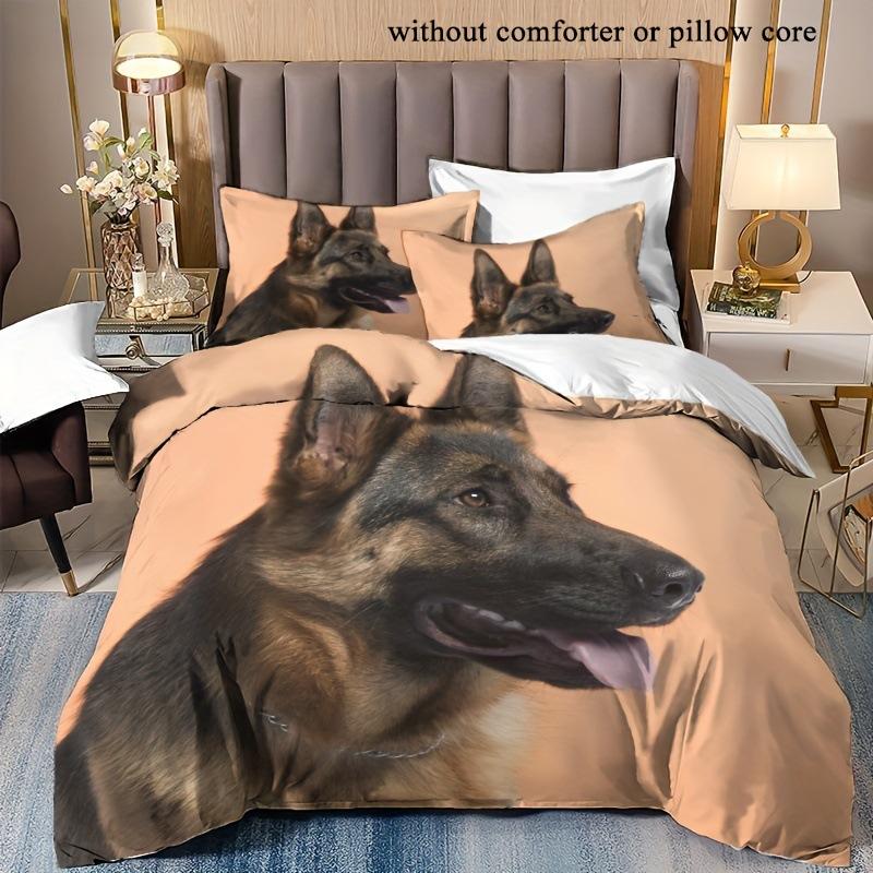 German Shepherd Printed Duvet Set Comfort Animal Digital Printed Four Seasons Bedding Set