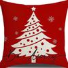 Christmas linen pillowcase, Santa Claus printed pillow, cushion cover, home living room decoration cushion cover
