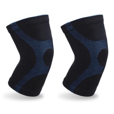 2 Stück Kniebandage Elastisch Atmungsaktiv Gestrickt Sport Knieunterstützung für Männer Frauen Laufen Volleyball