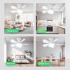 Socket Ceiling Fans with Lights and Remote - Fan Light Dimmable Led Bulb,Screw in Small