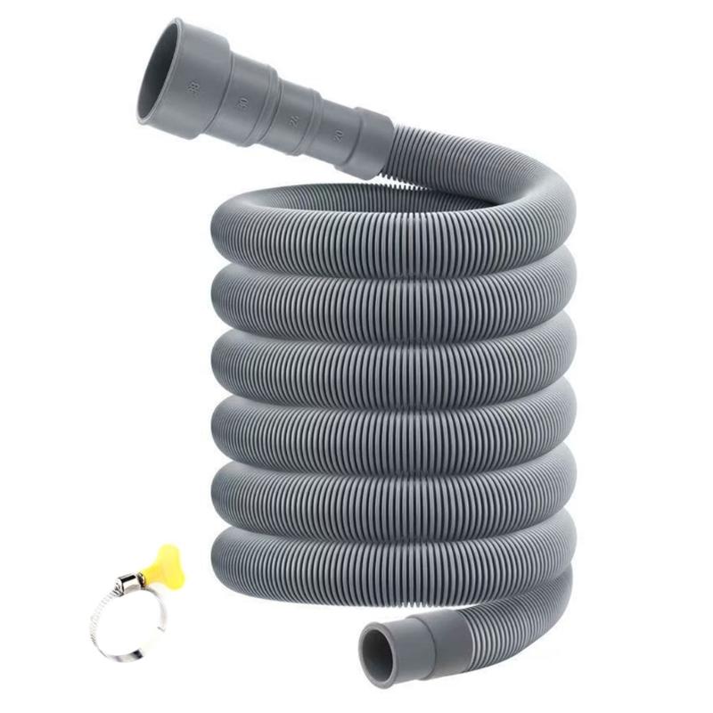 Flexible Extended Drainage Pipe Reinforced Anti Leak Designs Extension Drain Hose For Automatic Washing Machines Use