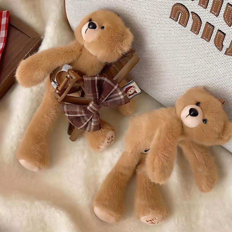 Bear Plush Hair Clip For Women With Cute Animal Design For Spring