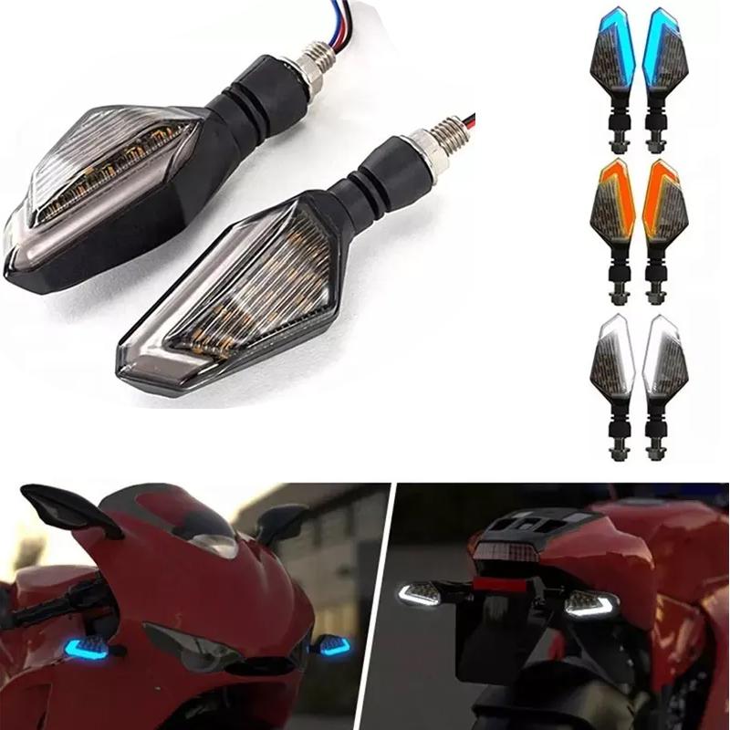 1Pair Motorcycle Signal Lights Motorbike LED Turn Warning Light Flashing Headlight Indicator Turn Signal Light For Yamaha Honda
