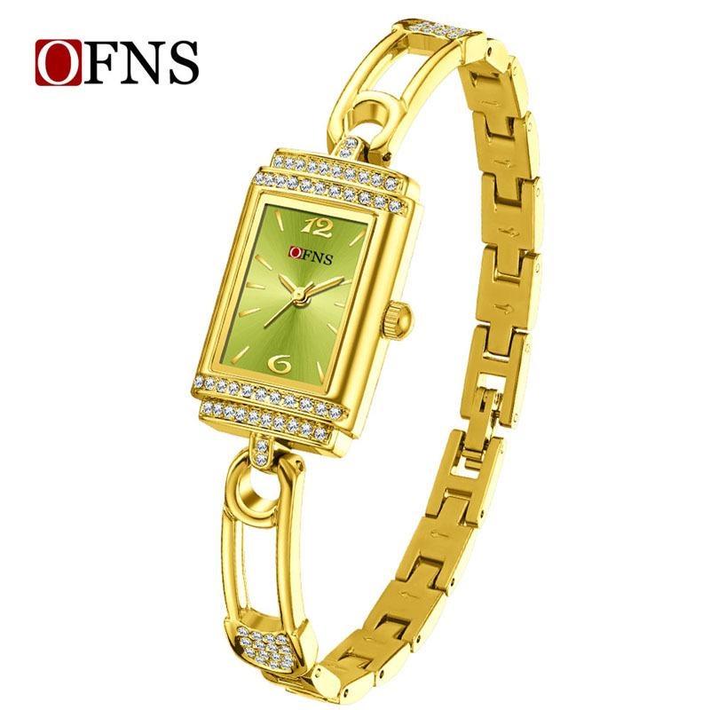 Fashion Luxury Square Dial Women Quartz Watch Elegant Alloy Strap Waterproof Wristwatch Reloj Mujer Girls Clock Gift