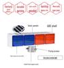 Dual-Sided Solar LED Red Blue Strobe Traffic Signal Light for Intersections