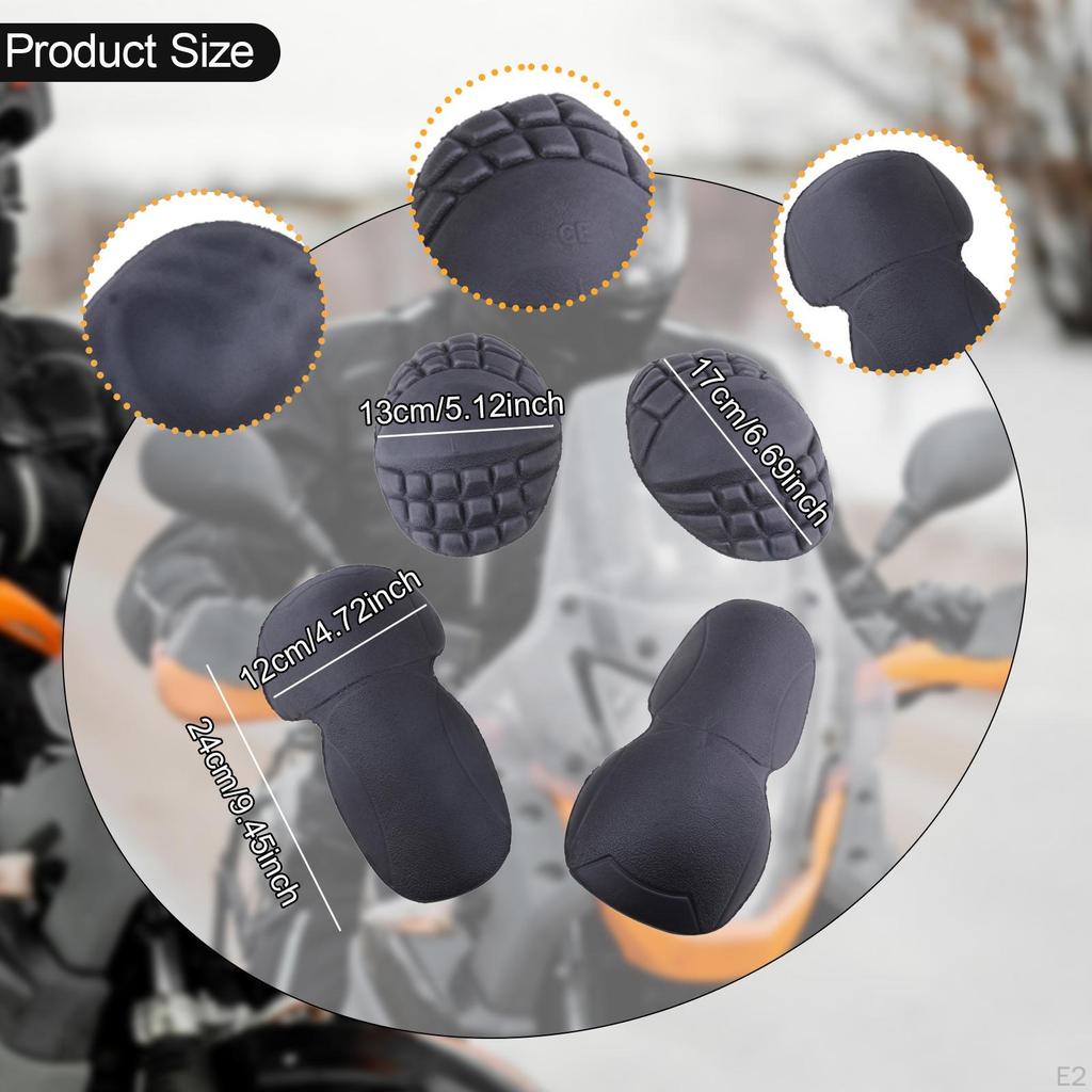 4x Elbow and Shoulder Pads, Protective Gear, Accessories, Riding Gear Removable Protection Pads
