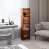 Rainbow Light Luxury Small Bookshelf Balcony Narrow Cabinet Floor Standing Shelf Handbook Against Wall Storage Cabinet Shadow