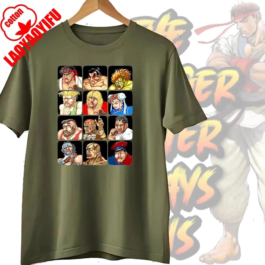 Novelty Street Fighter Select Classic Vintage Essential TShirt Short Sleeve Tees Boyfriend Fashion Clothes Women Men Streetwear