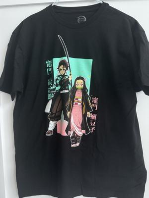 Demon Slayer Tanjiro And Nezuko Anime Official Merchandise Black T-Shirt XL Unisex T-Shirt