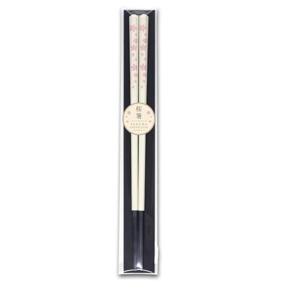 Coil Sakura Pattern Chopsticks Made Japan Dishwasher Safe 23cm Plastic Resin Adult Pair Non-Slip Rounded Tip Japanese Modern Stylish Mothers Day Gift