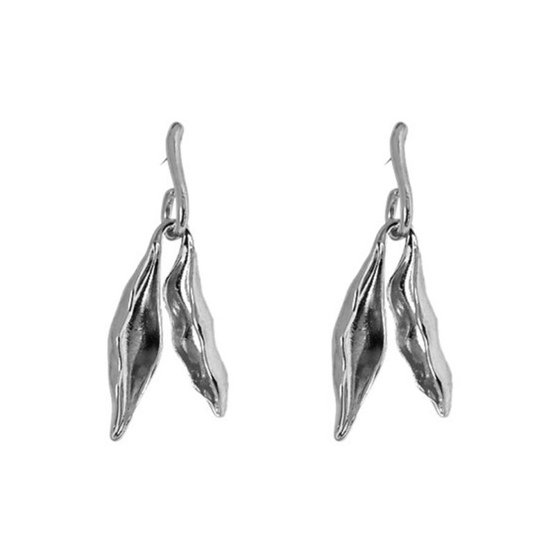 

Modern Asymmetrics Danglings Earrings With Silver Tone Alloy Tassels Comfort Wear Daily Accessories серебряный
