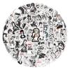 55pcs Cartoon Black White Anime Sexy Girl Stickers DIY Scrapbooking Handbook Phone Water Cup Waterproof Stickers Decals