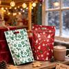 50pcs with Handles Christmas Sealing Bags Plastic Packaging Bags Candy Cookie Bags  Xmas Holiday